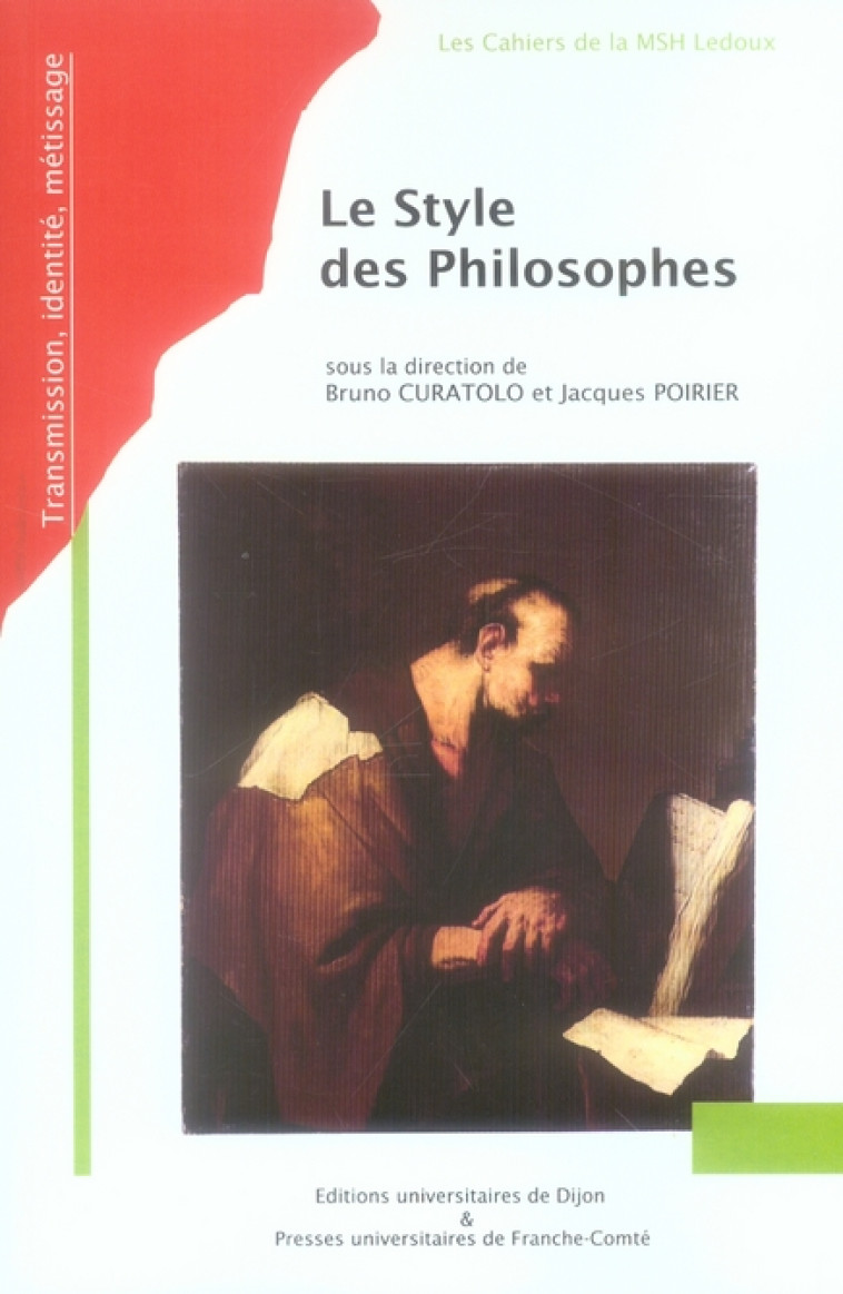 STYLE DES PHILOSOPHES - CURATOLO/POIRIE - PU DIJON