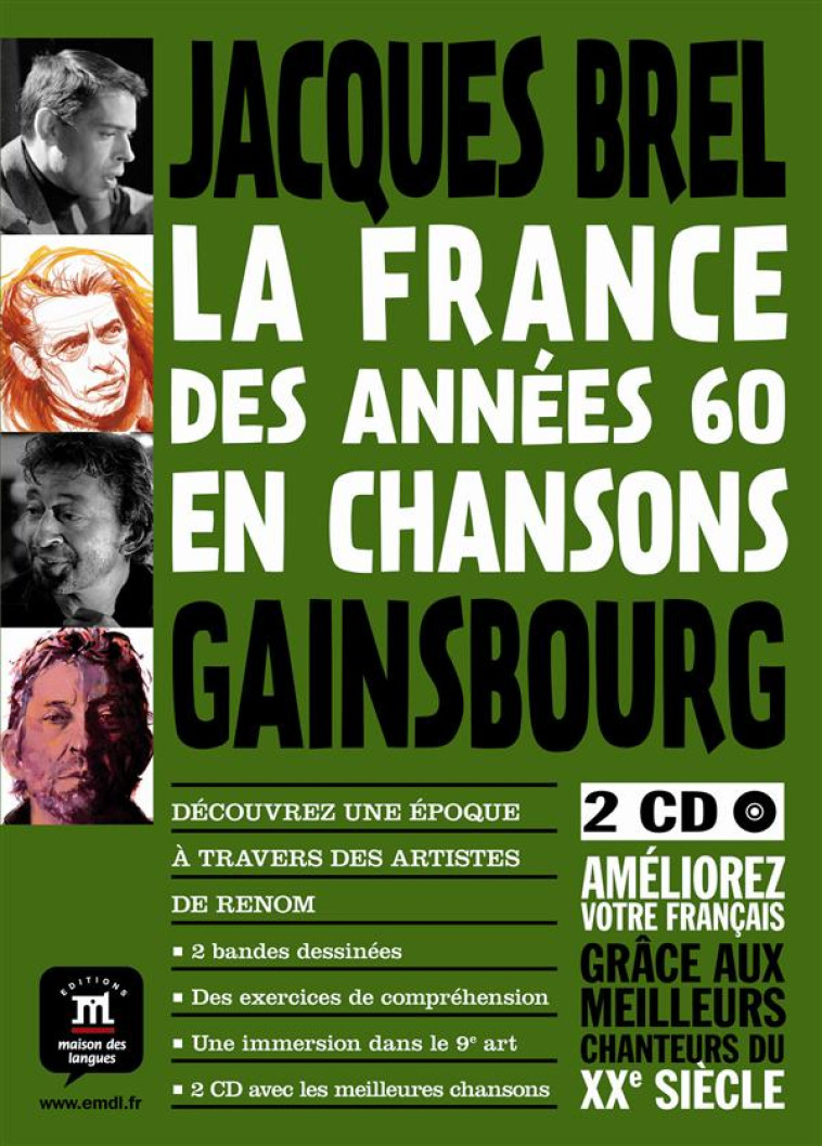 LA FRANCE DES ANNEES 60 EN CHANSON - GAINSBOURG BREL BARBARA - RICHTER HANS PETER - la Maison des langues