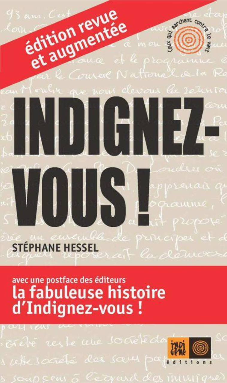 INDIGNEZ-VOUS ! EDITION AUGMENTEE - HESSEL STEPHANE - INDIGENE