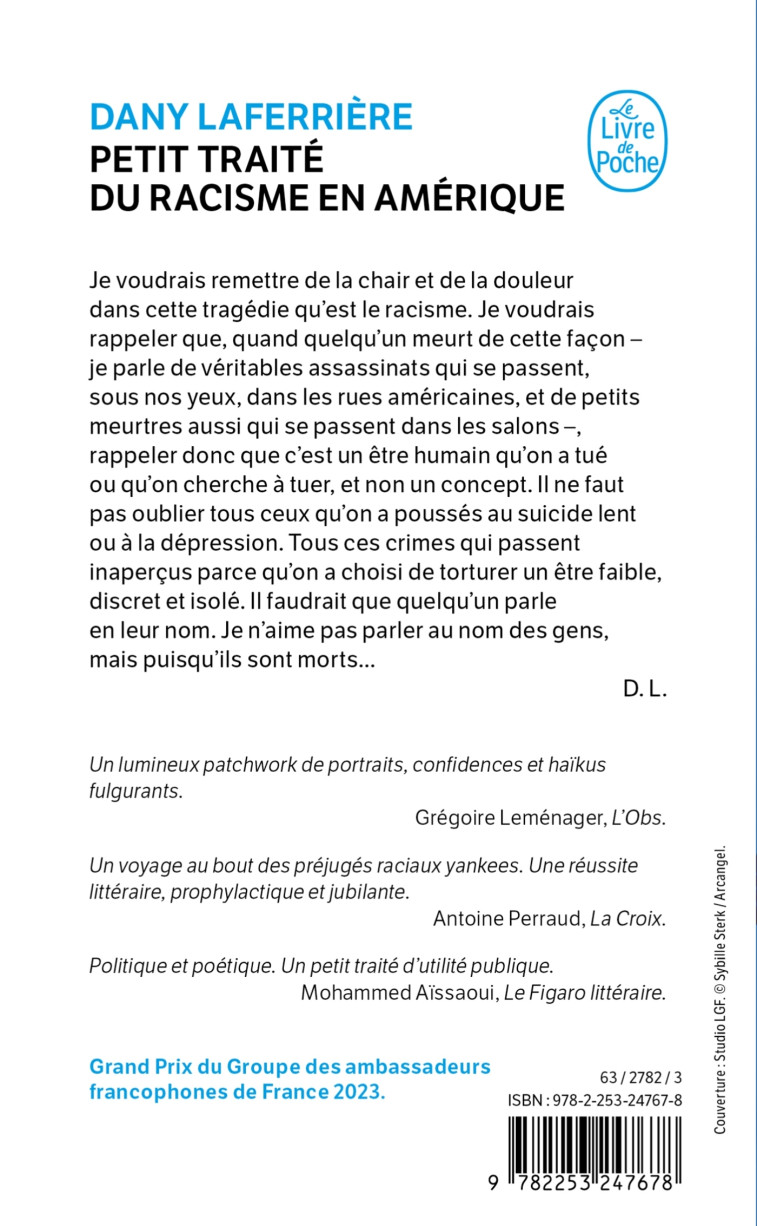 Petit traité du racisme en Amérique - Dany Laferrière - LGF