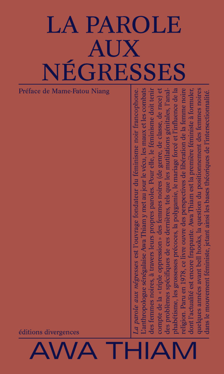 La parole aux négresses - Awa Thiam - DIVERGENCES